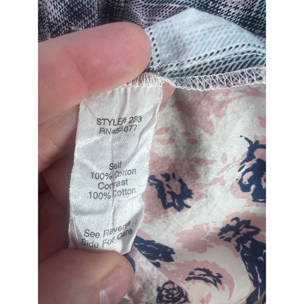 Cabi Festival Plaid Floral Button Down Shirt Size Medium Boho Cotton‎ - Picture 4 of 7